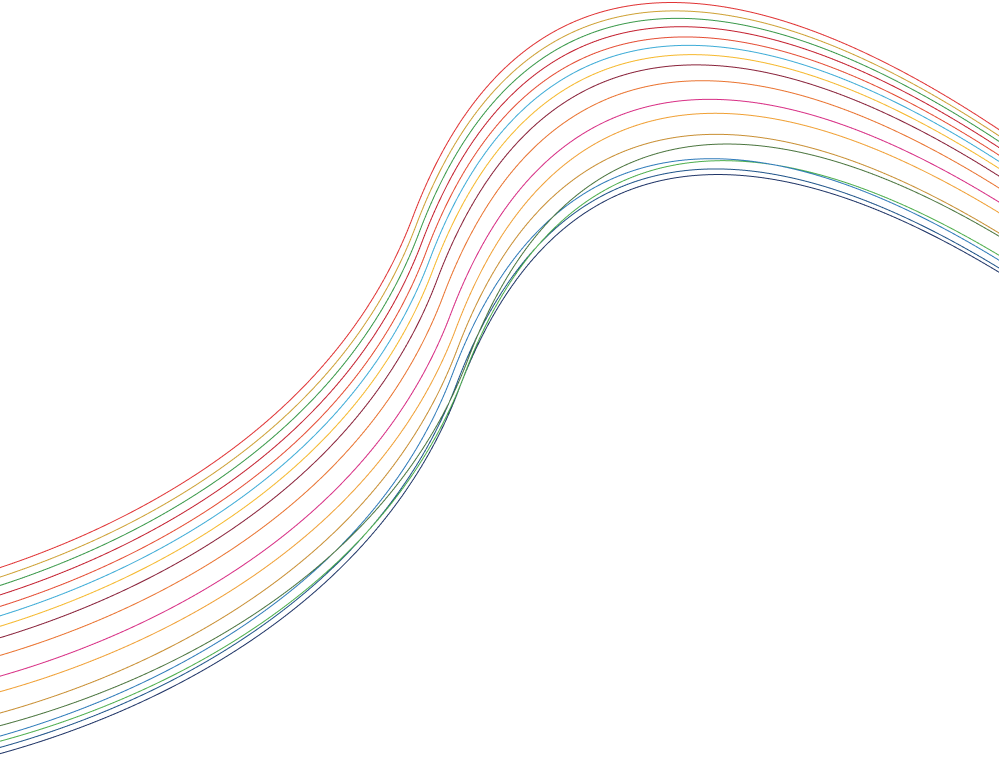 Linien in den Farben der SDGs